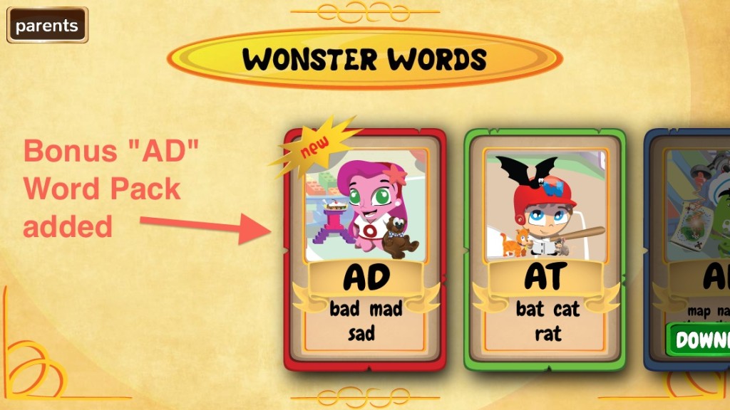 "AD" Bonus Word Family